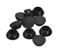 QUARKZMAN 10Pcs Bouchon de Trou en Silicone, Bouchons à Verrouillage Rond en Caoutchouc pour Trou de 18-19mm Bouchons de Trou Étanches pour Tube Métallique, Embouts de Meubles, Noir