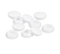 QUARKZMAN 10Pcs Bouchon de Trou en Silicone, Bouchons à Verrouillage Rond en Caoutchouc pour Trou de 22-24mm, Bouchons de Trou Étanches pour Tube Métallique, Embouts de Meubles, Blanc