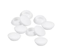 QUARKZMAN 10Pcs Bouchon de Trou en Silicone, Bouchons à Verrouillage Rond en Caoutchouc pour Trou de 28-30mm Bouchons de Trou Étanches pour Tube Métallique, Embouts de Meubles, Blanc