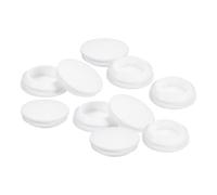QUARKZMAN 10Pcs Bouchon de Trou en Silicone, Bouchons à Verrouillage Rond en Caoutchouc pour Trou de 25-27mm Bouchons de Trou Étanches pour Tube Métallique, Embouts de Meubles, Blanc