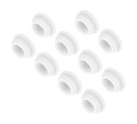 QUARKZMAN 10pcs Bouchons de Trou de Verrouillage en Silicone, Diamètre de Montage 12mm Rainure Étroite Largeur 2mm Joint de Panneau Rond Bouchons d'Étanchéité Étanches Blanc
