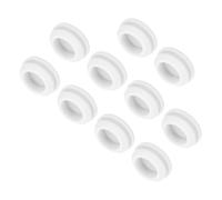 QUARKZMAN 10pcs Bouchons de Trou de Verrouillage en Silicone, Diamètre de Montage 16mm Rainure Étroite Largeur 2mm Joint de Panneau Rond Bouchons d'Étanchéité Étanches Blanc