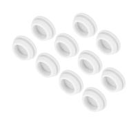 QUARKZMAN 10pcs Bouchons de Trou de Verrouillage en Silicone, Diamètre de Montage 19mm Rainure Étroite Largeur 2mm Joint de Panneau Rond Bouchons d'Étanchéité Étanches Blanc