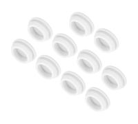 QUARKZMAN 10pcs Bouchons de Trou de Verrouillage en Silicone, Diamètre de Montage 21mm Rainure Étroite Largeur 2,5mm Joint de Panneau Rond Bouchons d'Étanchéité Étanches Blanc