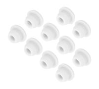 QUARKZMAN 10pcs Bouchons de Trou de Verrouillage en Silicone, Diamètre de Montage 6,5mm Rainure Étroite Largeur 2mm Joint de Panneau Rond Bouchons d'Étanchéité Étanches Blanc