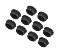QUARKZMAN 10pcs Bouchons de Trou en Silicone, 29 mm Diamètre de Montage Bouchon d'étanchéité Rond Souple et Flexible de Verrouillage, pour Trous, Bouteilles, Tuyaux, Appareils, Noir