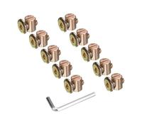 QUARKZMAN 10Pcs Boulons Pour Cadre De Lit, M8x16mm Vis À Tête Hexagonale Avec Écrous Barillet Kit De Remplacement De Quincaillerie & Clé Hexagonale M5 Pour Meubles, Lits, Chaises