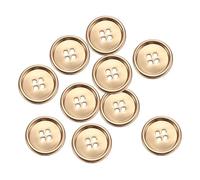 QUARKZMAN 10pcs Bouton De Couture En Métal, 25mm 4-Trous Rond Pour Chemises Manteaux Vêtements Boutons De Couture Pour Décoration Artisanat, Or
