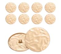 QUARKZMAN 10Pcs Boutons À Coudre Décoratifs En Métal Ondulé Doré Pour DIY | 39.5mm/1.6Pouce Pour Uniformes Robes Manteaux Costumes Vestes, Artisanat