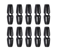 QUARKZMAN 10pcs Boutons En Bois 30mm / 1.2" Trou Unique Boutons De Couture En Bois Olive Pour Manteaux Pulls Vetements DIY Artisanat, Noir
