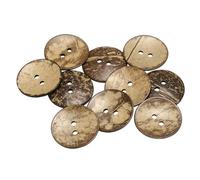 QUARKZMAN 10pcs Boutons En Coque De Coco 50mm Couture Artisanale Boutons Ronds De Remplacement Pour Decoration Vetements Accessoires DIY, Marron