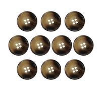 QUARKZMAN 10pcs Boutons En Résine À Coudre, 25mm 1-Pouce 4 Trous Boutons Ronds À Dos Plat Pour Manteau, Costumes, Vêtements & DIY Artisanat, 2#Marron Café
