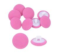 QUARKZMAN 10Pcs Boutons en Tissu 0.5" Ronds avec Tige, Boutons Recouverts de Tissu pour Veste, Manteau, Chemise, Costumes de Mariée, Rose Rouge