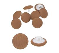 QUARKZMAN 10Pcs Boutons en Tissu 0.5" Ronds avec Tige Marron Clair | Boutons Recouverts de Tissu, pour Veste Manteau Chemise Costumes de Mariée