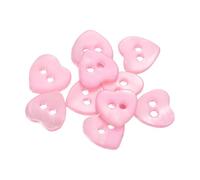 QUARKZMAN 10Pcs Boutons Naturels En Nacre, 2 Trous 11.5mm Forme De Coeur Boutons En Nacre Pour Chemises Manteaux Costumes Veste Jeans Jupes DIY Couture Artisanat, Rose