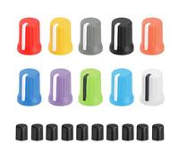 QUARKZMAN 10Pcs Boutons Potentiometre, Axe D Remplacement Bouton Commande En Caoutchouc Pour Potentiometre Capuchon Tige Poussante Pour DJ Controller Mixer Console Encodeur (Multicolore)