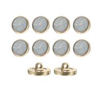 QUARKZMAN 10Pcs Boutons Ronds, 18mm/0.7" Bouton En Résine À Motif Décoratif Vintage Accessoires De Couture Pour Veste Costume Uniforme Manteau, Gris Foncé
