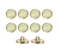 QUARKZMAN 10Pcs Boutons Ronds, 18mm/0.7" Boutons Décoratifs Vintage En Résine Accessoires De Couture Pour Veste Costume Uniforme Manteau, Vert Clair