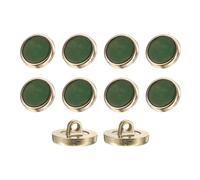 QUARKZMAN 10Pcs Boutons Ronds, 18mm/0.7" Résine Motifs Décoratifs Vintage Accessoires Couture pour Veste Blazer Uniforme Manteau, Vert Foncé
