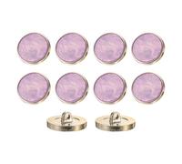 QUARKZMAN 10Pcs Boutons Ronds, 23mm/0.9" Résine Motif Décoratif Vintage Accessoires Couture Artisanale Pour Veste Uniforme Manteau, Violet