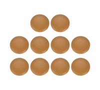 QUARKZMAN 10pcs Boutons Ronds En Plastique Recouverts De Cuir PU 18mm (28L) Diamètre Pour Décoration De Vêtements Accessoires DIY, Orange