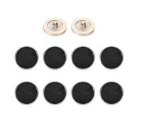 QUARKZMAN 10Pcs Boutons Vintage En Résine, 23mm / 0.91 Boutons Ronds Mode Accessoires Polyvalents De Couture Pour Veste Costume Uniforme Manteau DIY Vêtement, Noir