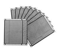 QUARKZMAN 10Pcs Breadboard Soudable, 2.76"x1.97" Circuit Imprimé Double Face Noir Étain Petit Prototype Board pour Projets Électroniques DIY Applicable aux Projets de Soudure