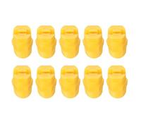 QUARKZMAN 10Pcs Buse A Plat Eventail, 65 Degres 1.6mm Diametre Orifice 1/4 Inch Filetage Male Plastique Pulverisateur Eventail Jaune Pour Agricultural Industrial Equipment Irrigation Cooling