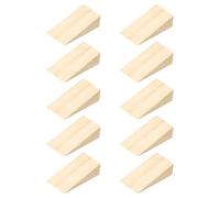 QUARKZMAN 10Pcs Butée De Porte En Bois, 2.76" x 1.46" x 0.75" Cale De Porte Antidérapante En Bois Massif Blocs Triangulaires Pour Chaise Cannage Maison Bureau Sol