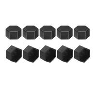 QUARKZMAN 10Pcs Cache-Ecrou Hexagonal, M8x13x9mm Capuchon De Protection En Plastique Pour Ecrous Hexagonaux Pour Meubles D'Interieur Et D'Exterieur Boulons Automobiles Decoration, Noir
