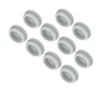 QUARKZMAN 10Pcs Cache Trou Meuble Bouchon Silicone 32.6mm Diamètre de Montage Gris Largeur de Rainure Étroite 5mm Joint de Panneau Rond pour Cloisons de Cuisine, Couvercle d'Étanchéité