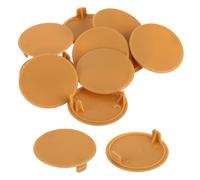QUARKZMAN 10Pcs Cache-Trous de Charnière, 40mm Diamètre Cache-Trou Dissimulé en Plastique, Capuchons Ronds de Type Affleurant pour Armoire de Meuble, Kaki