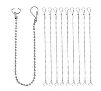 QUARKZMAN 10Pcs Chaîne De Toilette, 9.8" Chaîne De Chasse D'eau En Acier Inoxydable Kit De Remplacement De Poignée De Toilette Avec Crochet Et Anneau Pour Kit De Remplacement