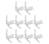 QUARKZMAN 10Pcs Charnière Quadrant Pour Boîte, 30x32mm Charnières Pour Boîtes Bras De Retenue Latéral Support De Résilience À 90 Degrés Pour Boîtes À Bijoux À Bordeaux En Argenté
