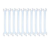 QUARKZMAN 10Pcs ourche Doubles Fines 5.5mm x 7mm Métrique Clé Plate Extra Fine et Petite, Galvanisée, pour Réparation Automobile et Assemblage de Meubles
