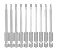 QUARKZMAN 10Pcs Clé À Tête Hexagonale Mèche De Perçage 3/32" SAE 1/4" Tige Hexagonale Longueur 3"(75mm) Acier S2 Magnétique Embouts À Choc Qualité Industrielle Embout Hexagonal Pour, Gris