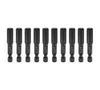 QUARKZMAN 10pcs Clé À Tête Hexagonale Mèche Perçage 8mm(H8) Métrique 1/4" Tige Hexagonale 2"(50mm) Longueur Acier S3 Grade Industriel Magnétique Mèches Hexagonales