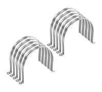 QUARKZMAN 10pcs Collier De Conduit 6 5/16" 160mm, Collier De Tube U M160, Attache De Tuyau Rigide En Acier Inoxydable, Support En U Avec Deux Trou Pour Fixation De Tuyau Tube