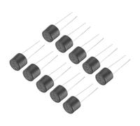 QUARKZMAN 10Pcs Cylindrique DIP Monté Miniature Rond Lent Souffle Micro Fusible pour Pièces électroniques PCB LCD Réparation, T6.3A 6.3A 250V, Noir