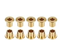 QUARKZMAN 10pcs Douille à Bride, Coussinet à Bride en Bronze Fritté, Douille à Collerette Auto-Lubrifiant 10x16x16mm (Alésage x OD x Longueur) pour Appareil Électrique Électroménager Machine