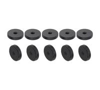 QUARKZMAN 10Pcs Ecrou Moleté Plat - 1/4"-20 x 1" x 0.26" Ecrous À Molette Serrage Ecrous De Réglage, Alliage D'Aluminium Ecrou Femelle Molette À Serrage, Noir