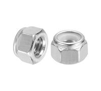 QUARKZMAN 10Pcs Ecrous Auto-Bloquants Hexagonaux 5/16"-18 Argent&Blanc