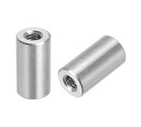 QUARKZMAN 10Pcs Écrous de Raccordement Ronds M5, en Acier Inoxydable 304, Écrou de Tige de Manchon de 12 mm de Longueur pour Support, M5x12x8mm