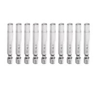QUARKZMAN 10Pcs Embout À Tête Hexagonale Plate 6mm (H6) Extrémité 1/4" Tige Hexagonale 50mm (2") Long Magnétique Professionnel Acier S2 Métrique Embout Hexagonal Perceuse Clé À Choc