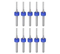 QUARKZMAN 10Pcs Embouts de Fraise 2mm en Carbure de Tungstène pour Fraiseuse CNC, Outils de Gravure pour Circuit Imprimé, Machine de Fraisage du Bois, Queue Droite de 1/8 Pouce