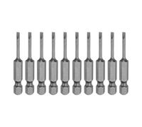 QUARKZMAN 10Pcs Embouts de Tournevis à Fente Magnétiques Sl2,5 en Acier S2 pour Tournevis à Tête Plate 2,5mm avec Tige Hexagonale de 1/4" de Qualité Industrielle pour Vis de Fixation