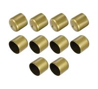 QUARKZMAN 10pcs Embouts en Caoutchouc, 31 mm ID Vis Filetage Protecteur en PVC pour Vis Embouts de Protection Flexible pour Tube Métallique, Câbles, Fils, Tige, Écrou et Cache Boulon, Or