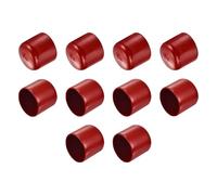 QUARKZMAN 10pcs Embouts en Caoutchouc, 33 mm ID Vis Filetage Protecteur en PVC pour Vis Embouts de Protection Flexible pour Tube Métallique, Câbles, Fils, Écrou et Cache Boulon, Bordeaux