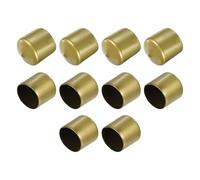 QUARKZMAN 10pcs Embouts en Caoutchouc, 34 mm ID Vis Filetage Protecteur en PVC pour Vis Embouts de Protection Flexible pour Tube Métallique, Câbles, Fils, Tige, Écrou et Cache Boulon, Or