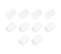QUARKZMAN 10pcs Embouts en Caoutchouc de 14mm de diamètre intérieur Capuchon d'extrémité Rond en Vinyle Protecteurs de Filetage de vis Blancs
